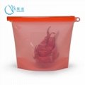 Wingenes Home Food Sealing Container Reusable Storage Silicone Food Fresh Bag