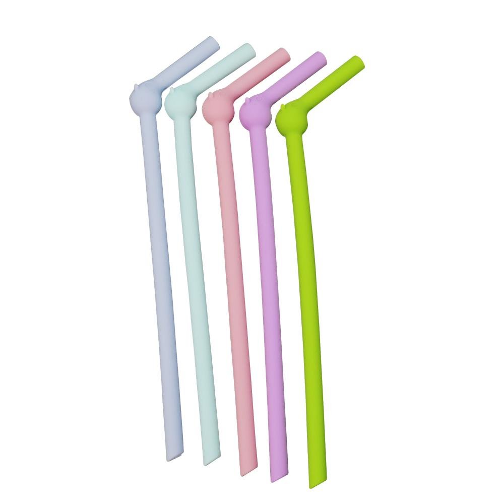 Silicone Replacement Straws Color Drinking Straws recyclable bent sucker