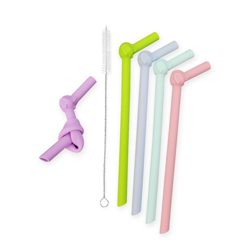 Silicone Replacement Straws Color Drinking Straws recyclable bent