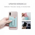 Hot Sale Sticky Universal Multifunctional Silicone Card Bag Car Phone Holder 