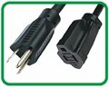 NEMA 5-15P To NEMA 5-15R power extension cord XR-502+XR-301