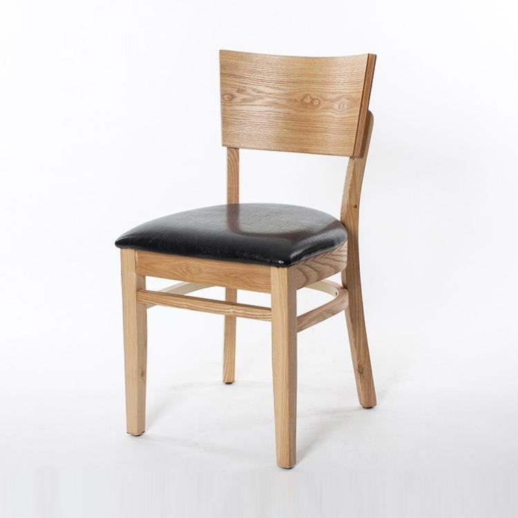 香港餐厅实木椅架防火皮革餐椅餐厅櫈厂家订制