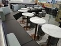 COCO都可奶茶店餐桌椅供應商高檔大理石小圓桌定做