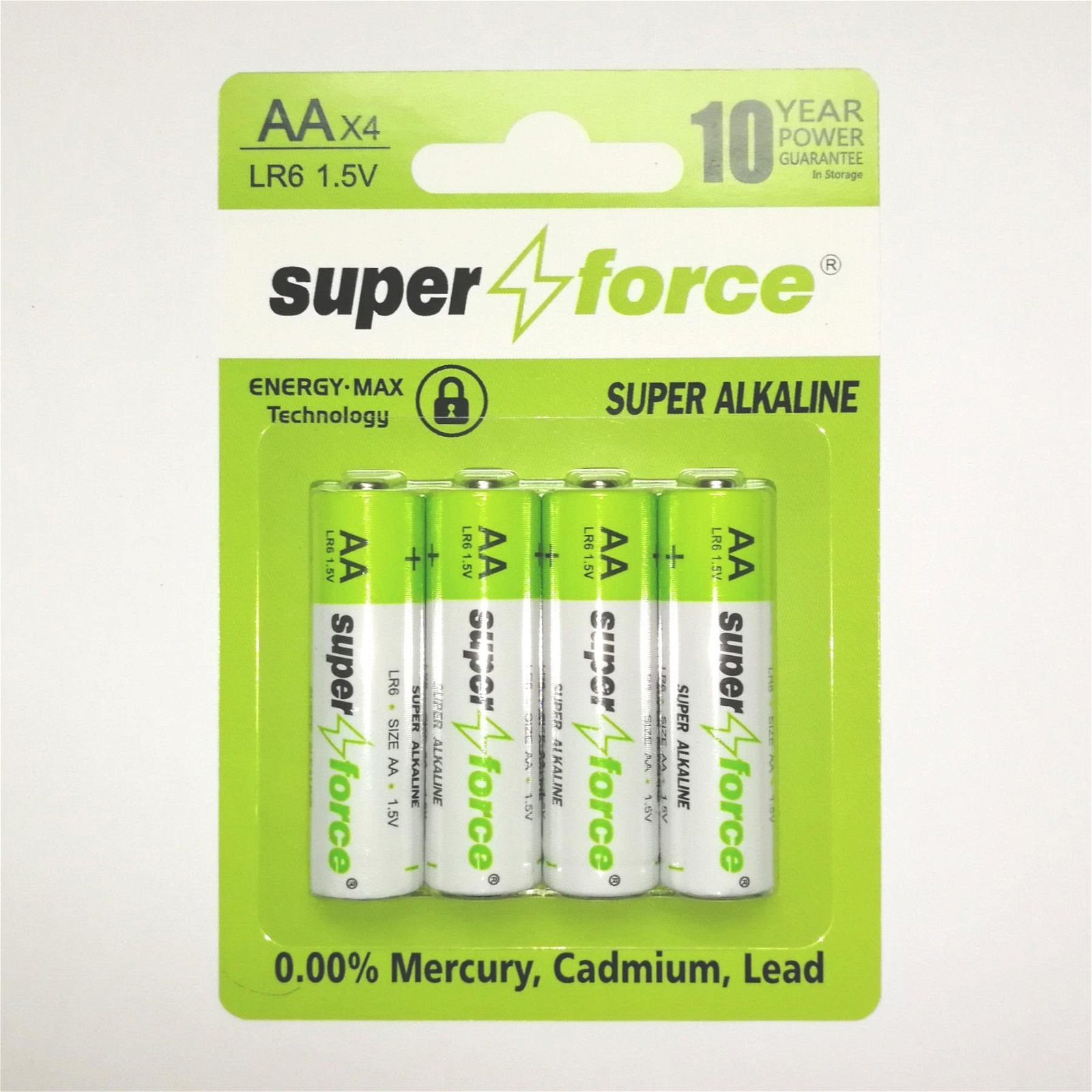 Super Alkaline Batteries LR6 AA 4 Pack