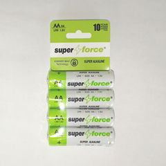 Super Alkaline AA size LR6 shrink card of 4