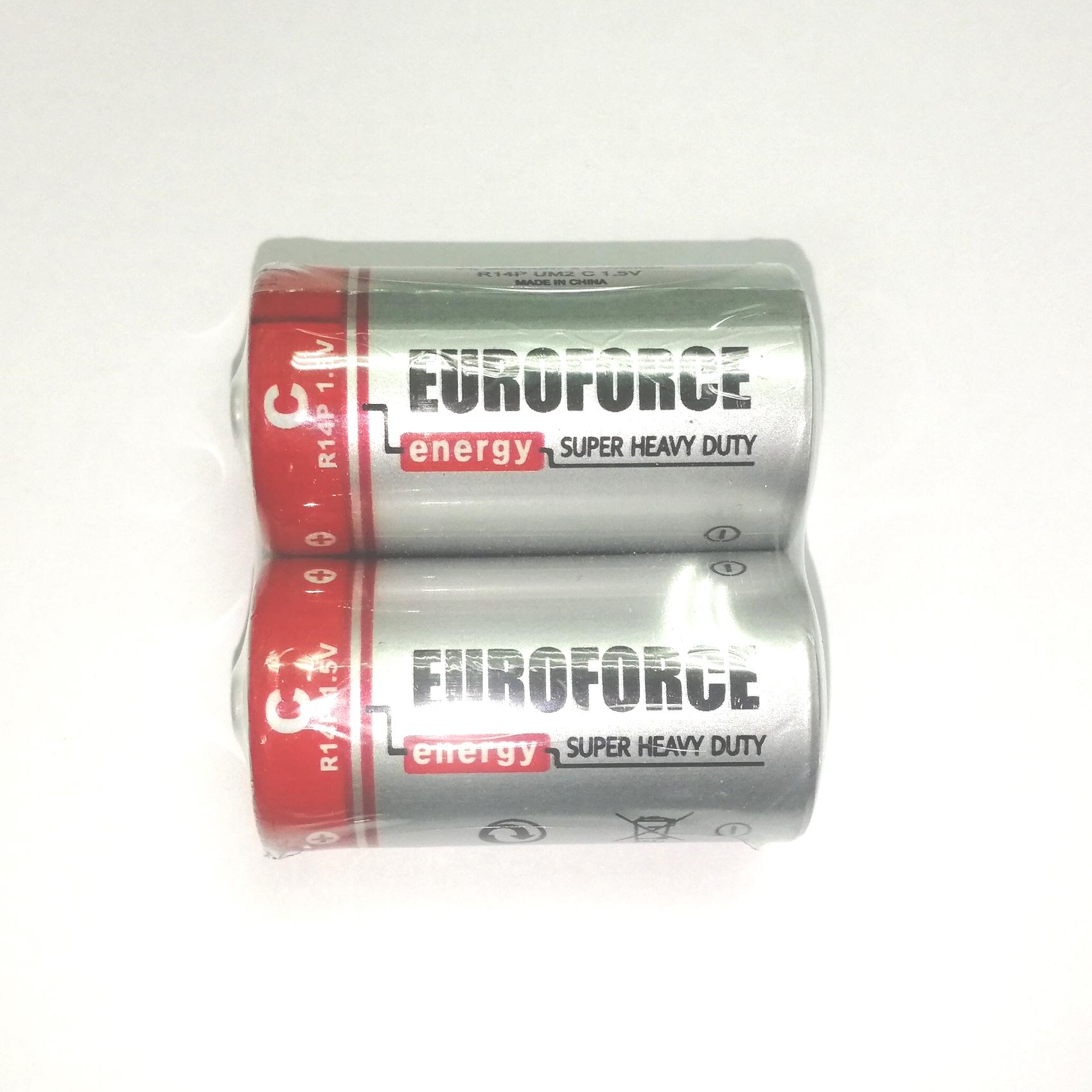 Super Heavy Dudy R14 C size Zinc Manganese Dry Battery R14 C 2S