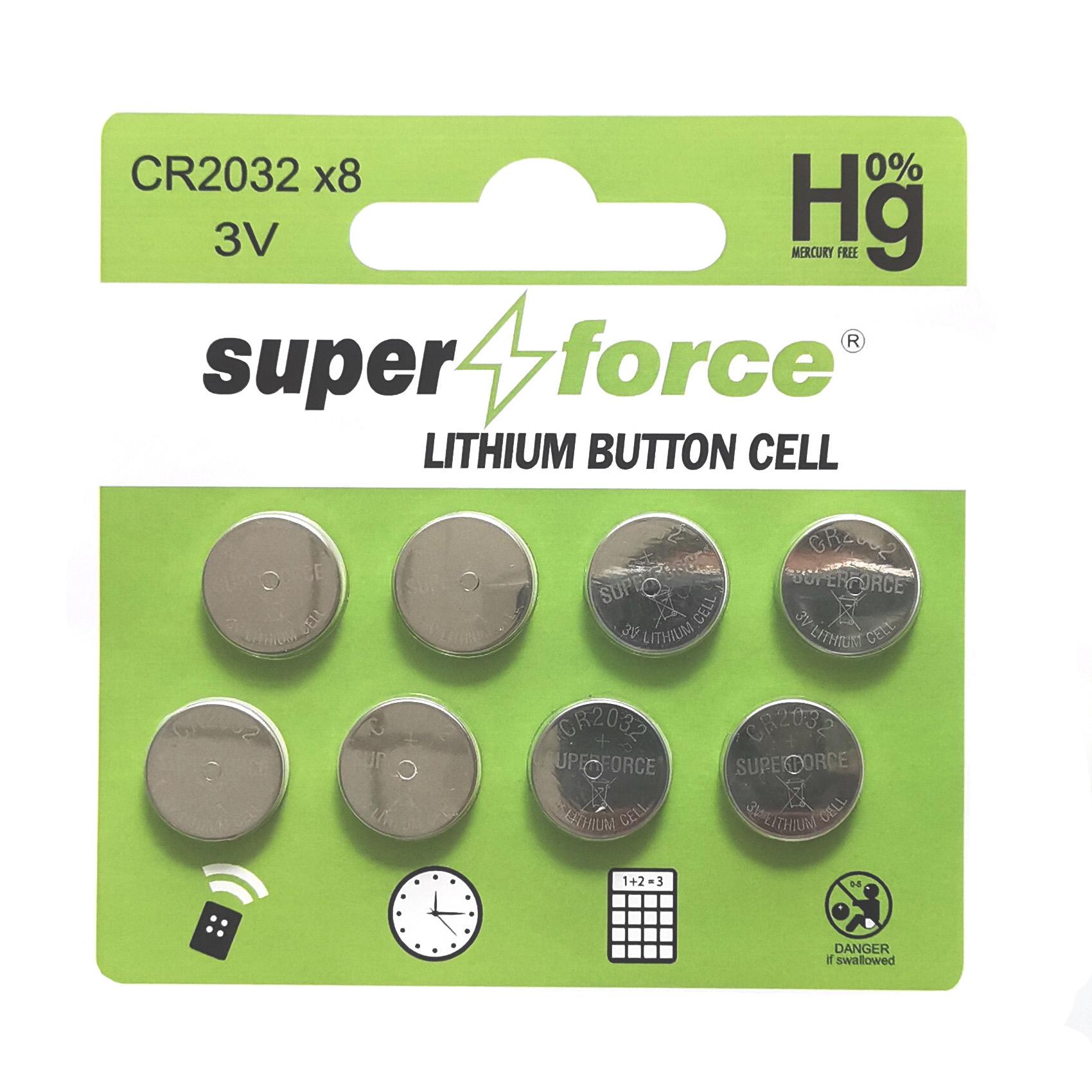 CR2032 3V Lithium Button Cell Battery CR2032 BP8 SUPERFORCE (China