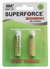 Ni-MH Rechargeable Batteries AAA 1000mAh