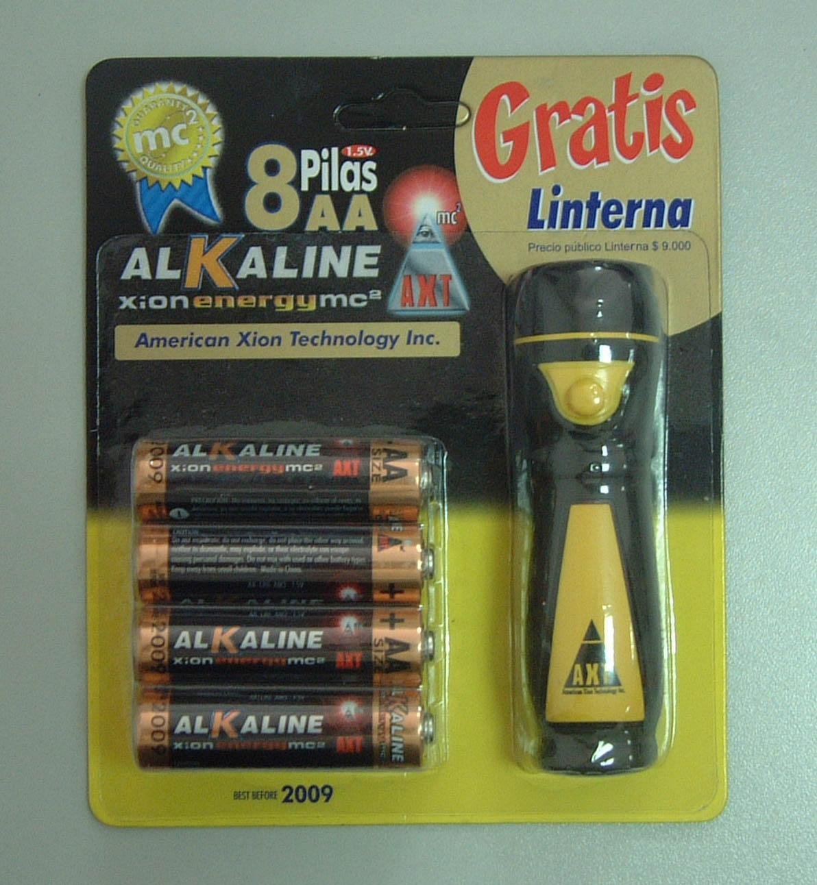 Alkaline Batteries LR6 AA promo with lantern