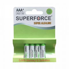 Paper Blister Alkaline Batteries LR03 AAA 4pcs