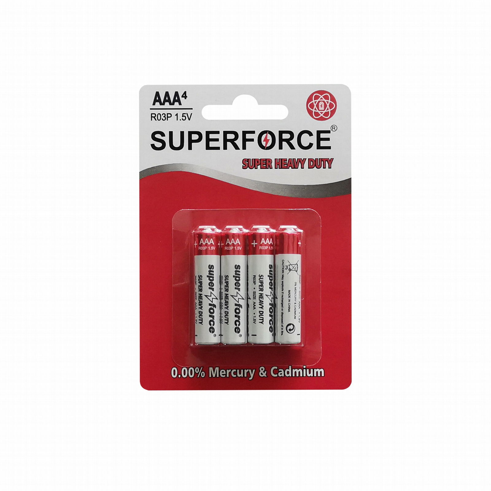 R03P AAA size Zinc Carbon Battery Blister 4