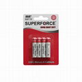 R03P AAA size Zinc Carbon Battery Blister 4 1