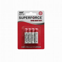 R03P AAA size Zinc Carbon Battery Blister 4