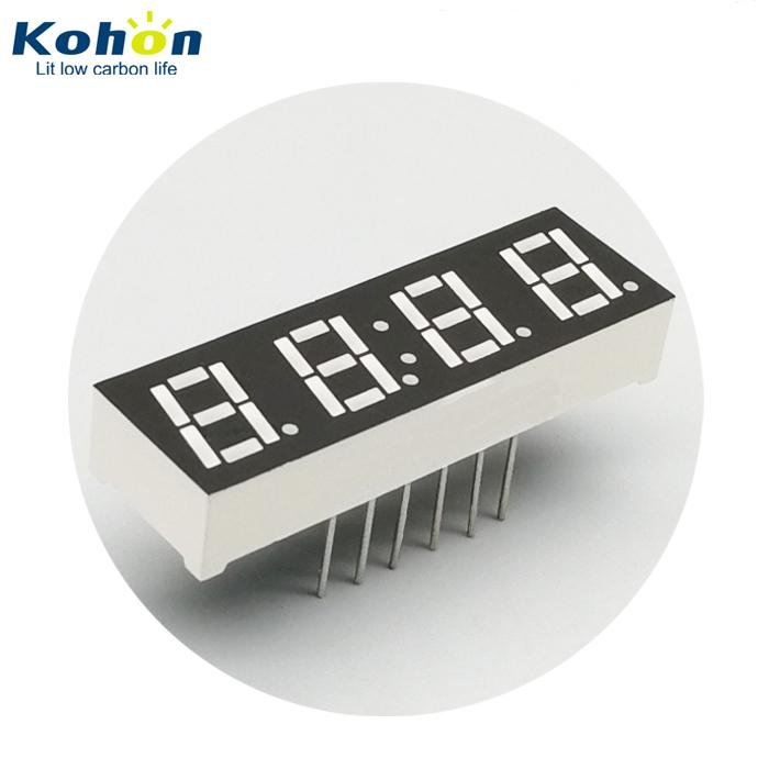 4-digit red yellow blue green white small 7 segment led display for timers 