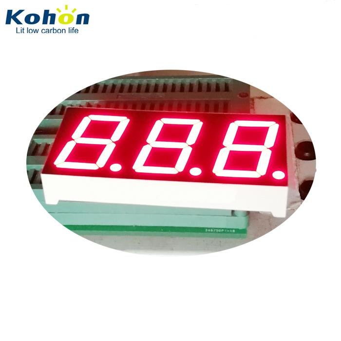 0.8 inch 3 digit ultra bright red anode 7 segment led numeric display 2
