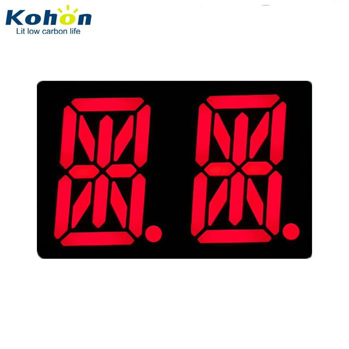 0.54 inch / 14mm red 2 digit 14 segment alphanumeric led digital display 4