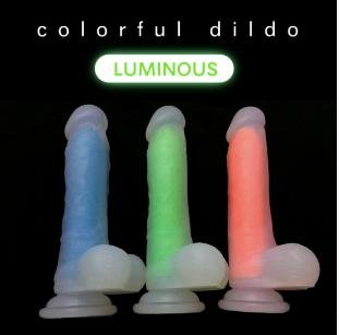 1.Flexible Silicone Colorful Realistic adult sexy toys dildos for woman 