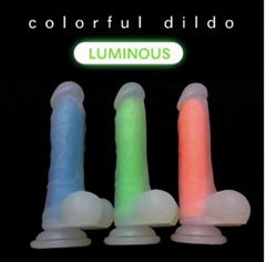 1.Flexible Silicone Colorful Realistic adult sexy toys dildos for woman 