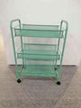 Three layer storage food shelf kitchen trolley cart 