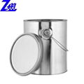 round custom paint oil metal tin can with lid packaging 4