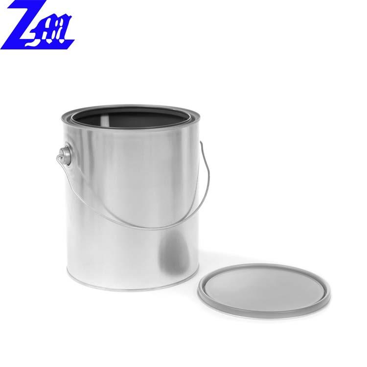 round custom paint oil metal tin can with lid packaging 5