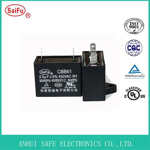 AC Motor Run Fan Capacitor CBB61 Capacitor