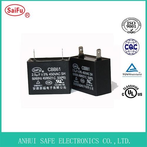 CBB61 Fan Capacitor with pin
