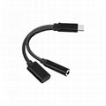 2 In 1 USB Type C Charging Cable Type-C Convertor 3.5mm Audio Headphone Adapter 1
