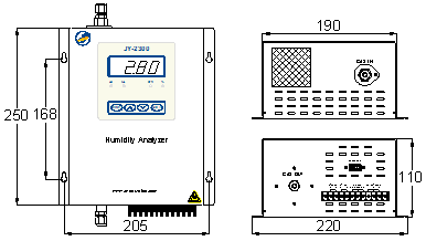 JY-2300干湿氧烟气湿度分析仪 2