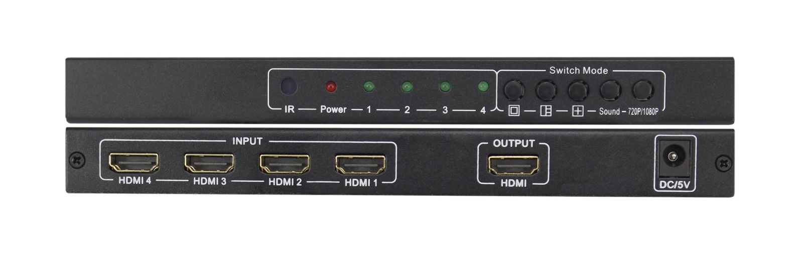 HDMI Quad multiviewer HDMI switch 4x1 with seamless switch 3