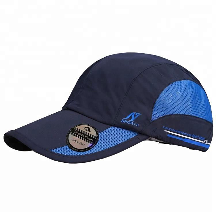 Custom Logo Printed Mesh Running Hats Dry Fit Sport Run Cap BKH003
