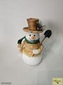 Christmas snowman with scoop decoration