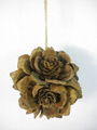 Natural pine flower ball christmas ornament 1