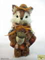 Brown grass fox with acorn in hand 1