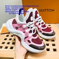 lv archlight sneaker wave-shaped outsole oversized tongue LV run away sneakers