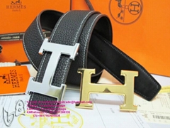        belts H buckle belt Hermès Togo leather belt        reversible belt herme