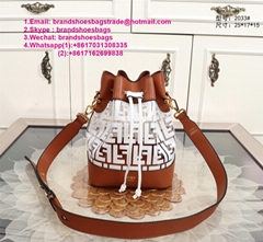       bag       Mon Tresor lOGO Embossed Leather       Mini Bucklet bag FF logo 