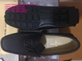               Men Black Leather Andy Derby Dress Shoes     eather Logo Loafer 5