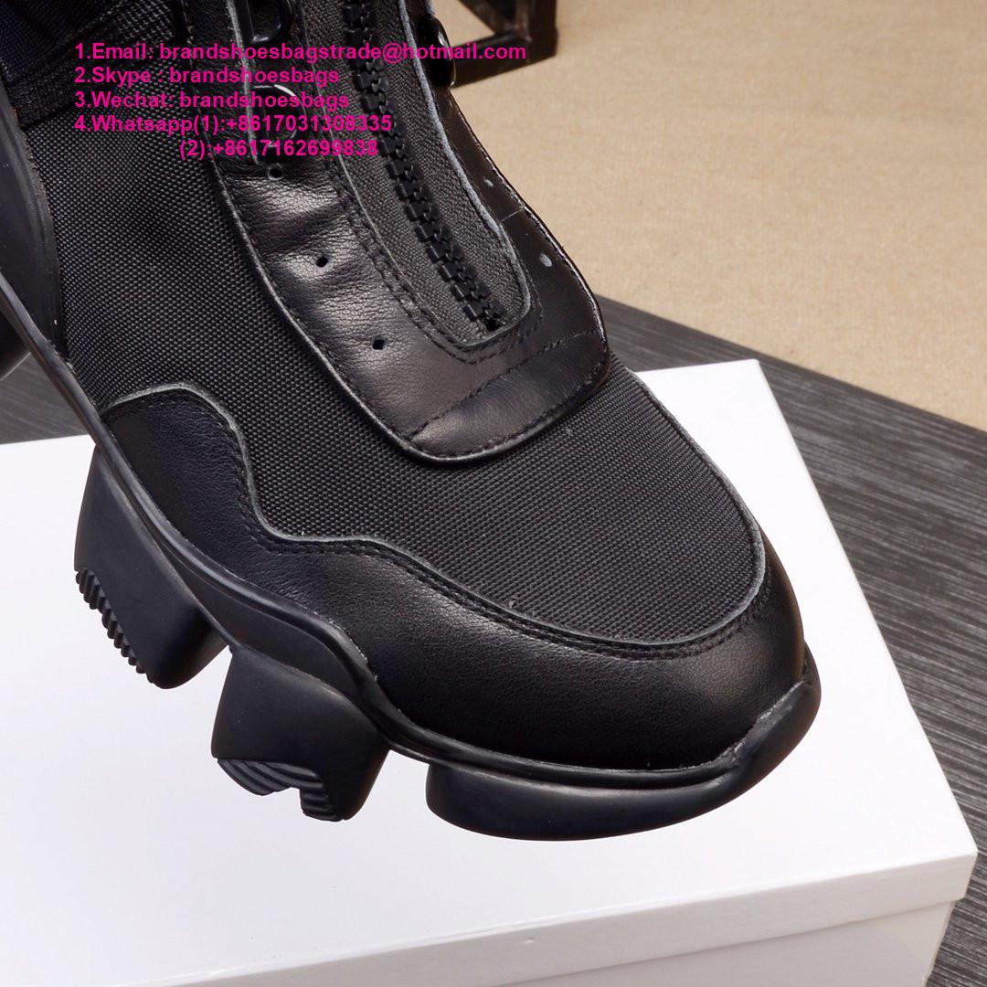          JAW HIGH SNEAKERS IN NYLON LEATHER AND KNIT          PARIS STRAP SNEAKE 7