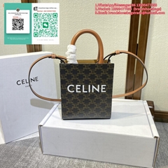 2025        Bag Cabas Triomphe Small Canvas Vertical Handbag        Triomphe