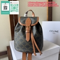 2025 Celine Triomphe Shoulder Bag In Natural Calfskin Tan Louise Bucket Hand