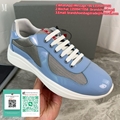 Prada America Cup Bike Fabric Sneakers light blue Various colors free shipping