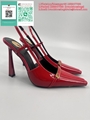 YSL OPYUM Sandals in patent leather SAINT LAURENT logo mule Cassandra sandals in