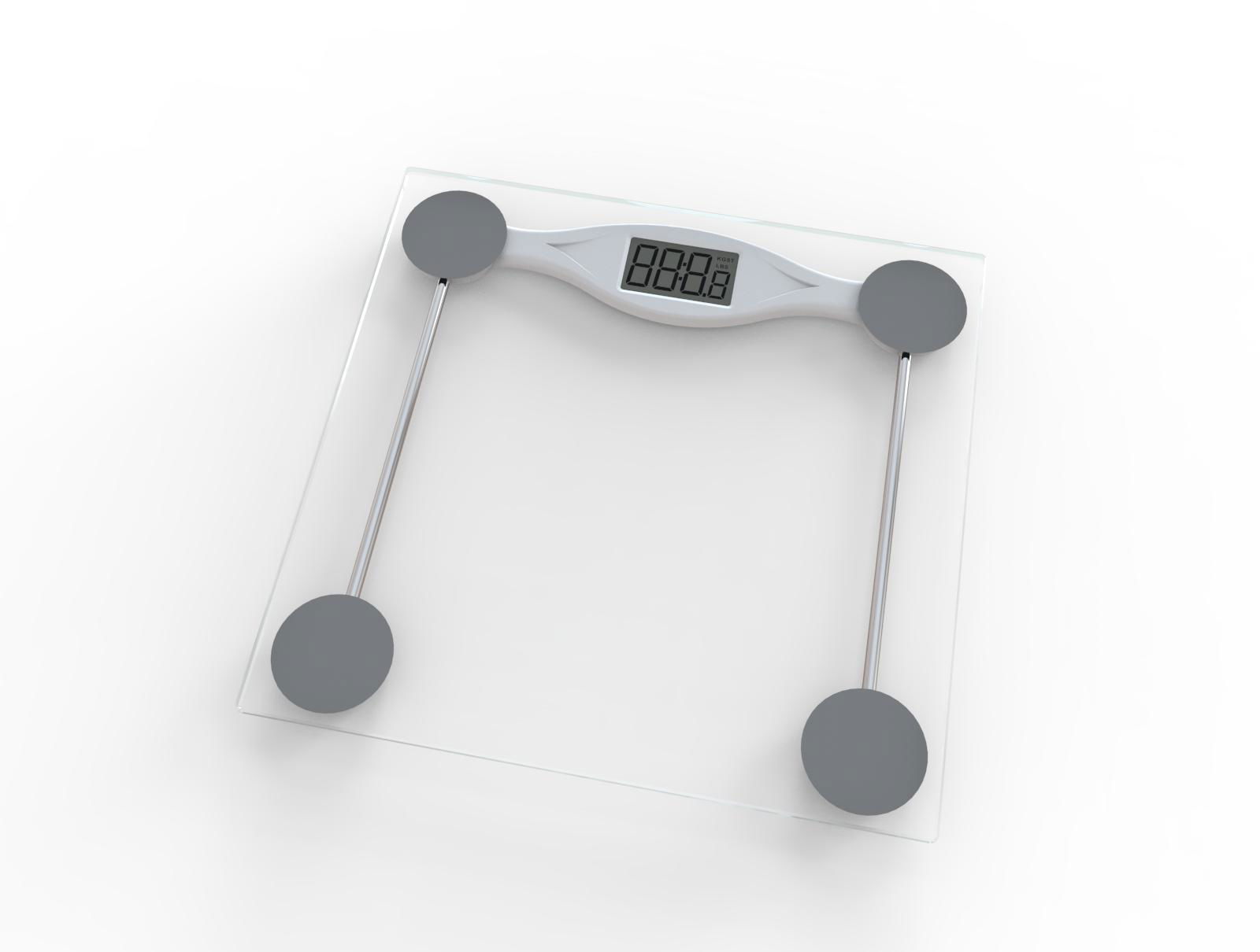 Tempered Glass LCD Display Digital Bathroom Scale 2