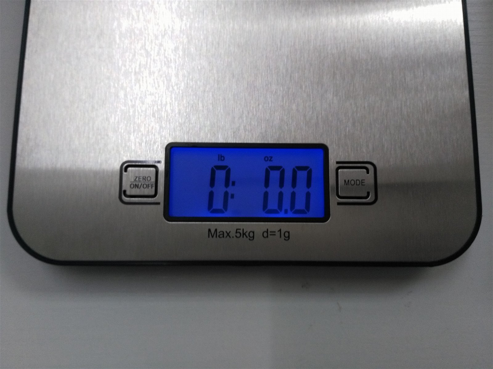 Hot-sale Stainless Steel Platform Blue Backlight LCD Kitchen Scale 3