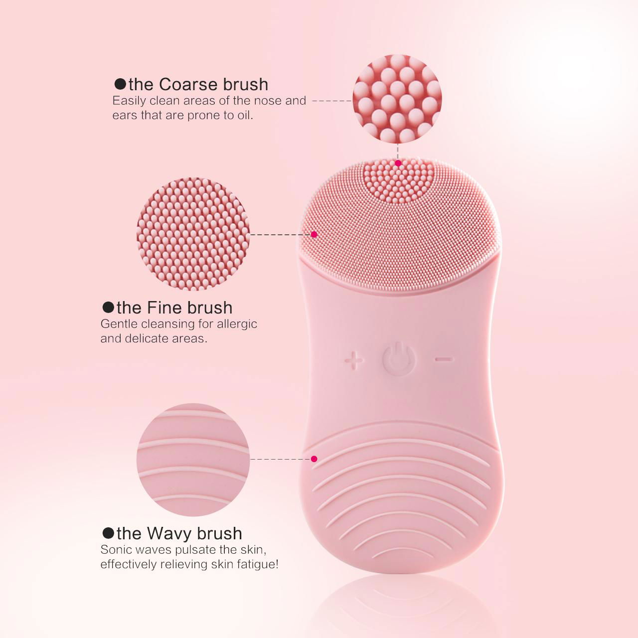 Electric Silicone Facial Cleansing Brush Skin Care Device  2