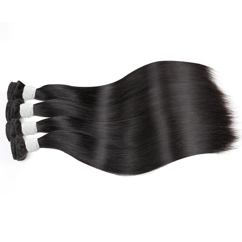 100% human hair 24 inch virgin brazilian straight human hair bundles hair weave  3