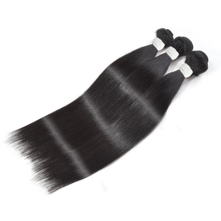 100% human hair 24 inch virgin brazilian straight human hair bundles hair weave  4