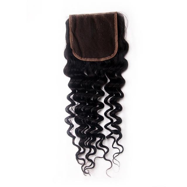 Remy Hair 100% Human Hair Deep Wave Lace Closure in Stock 2