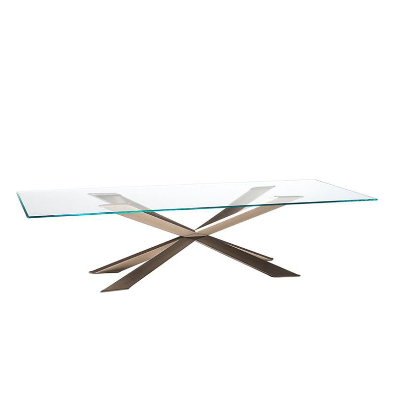 家唯依玻璃台餐饭桌长方形透明台书桌椅 3